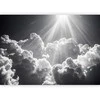 Artgeist Fototapetas - Hope in the Clouds: Inspiring Rays of the Sun – Awaken Emotions