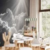 Artgeist Fototapetas - Hope in the Clouds: Inspiring Rays of the Sun – Awaken Emotions