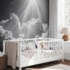Artgeist Fototapetas - Hope in the Clouds: Inspiring Rays of the Sun – Awaken Emotions