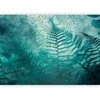 Artgeist Fototapetas - In a forest retreat - abstract composition with ferns and patterns