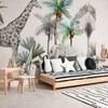 Artgeist Fototapetas - Jungle Animals Wallpaper for Children's Room in Cartoon Style