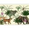 Artgeist Fototapetas - Jungle Land With Animals in the Style of Old Engravings