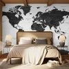 Artgeist Fototapetas - Juodas and Baltas Map