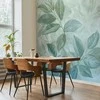 Artgeist Fototapetas - Large Leaves in Shades of Žalias-Mint: Botanical Motif