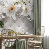 Artgeist Fototapetas - Lilies and Quilted Background