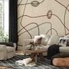 Artgeist Fototapetas - Lines and shapes – bead labyrinth on a pale washed background