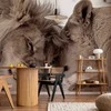 Artgeist Fototapetas - Lion Tenderness (Sepia)