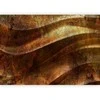 Artgeist Fototapetas - Liquid auksinis - abstract wavy composition with leaf patterns
