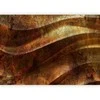 Artgeist Fototapetas - Liquid auksinis - abstract wavy composition with leaf patterns