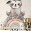 Artgeist Fototapetas - Little Sloth Among Stars and Rainbows
