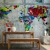 Artgeist Fototapetas - Map - Graffiti