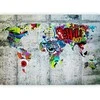 Artgeist Fototapetas - Map - Graffiti