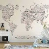 Artgeist Fototapetas - Map With Icons - Cartoon Representation of the World in Pastel Colours