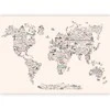Artgeist Fototapetas - Map With Icons - Cartoon Representation of the World in Pastel Colours
