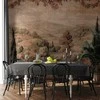 Artgeist Fototapetas - Mediterranean landscape - old tapestry with a hill and a lake