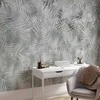 Artgeist Fototapetas - Minimalist landscape - nature motif with pilkas exotic leaves