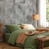 Artgeist Fototapetas - Minimalist landscape - nature motif with pilkas exotic leaves