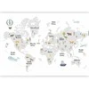 Artgeist Fototapetas - Minimalist Map for Children's Room