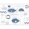 Artgeist Fototapetas - Minimalist ocean - geometric fish and crabs in water for kids