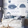 Artgeist Fototapetas - Minimalist ocean - geometric fish and crabs in water for kids