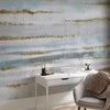 Artgeist Fototapetas - Modernist background - abstract stripes pattern with auksinis patterns