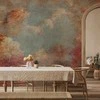 Artgeist Fototapetas - Nature in autumn - landscape of autumn trees in painted retro style