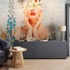 Artgeist Fototapetas - Nature in thought - female figure among flowers on a patterned background