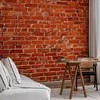Artgeist Fototapetas - Old wall – retro-style red brick wall