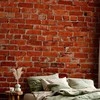 Artgeist Fototapetas - Old wall – retro-style red brick wall