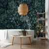 Artgeist Fototapetas - Oriental Pattern Carpet: Emerald Ornaments and Worn Patterns