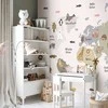 Artgeist Fototapetas - Pastel Map - Animals and Continents for Children's Room