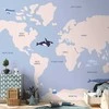 Artgeist Fototapetas - Pastel Planet - Animals and Underwater Plants on a Map