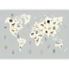 Artgeist Fototapetas - Pastel Planet - Animals and Underwater Plants on a Map
