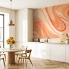 Artgeist Fototapetas - Peach Abstraction - Abstraction with Smoothly Transitioning Colors in Oranžinis Tones