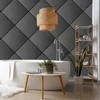 Artgeist Fototapetas - Pilkas symmetry - geometric pattern in concrete pattern with juodas joints