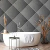 Artgeist Fototapetas - Pilkas symmetry - geometric concrete pattern with baltas joints