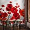 Artgeist Fototapetas - Poppies in the Moonlight