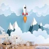 Artgeist Fototapetas - Rocket in the Clouds