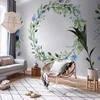 Artgeist Fototapetas - Romantic wreath - plant motif with mėlynas flowers and leaves