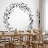 Artgeist Fototapetas - Romantic wreath - pilkas plant motif with leaves with rose pattern