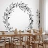 Artgeist Fototapetas - Romantic wreath - pilkas plant motif with leaves with rose pattern