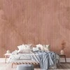 Artgeist Fototapetas - Rožinė reed - solid background with textured vertical stripes with pattern