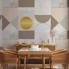 Artgeist Fototapetas - rusvai gelsvas and Gold Geometric Pattern