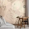 Artgeist Fototapetas - rusvai gelsvas Line Art