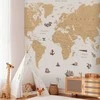 Artgeist Fototapetas - Sea Wolf Map - Countries With Pirate Illustrations