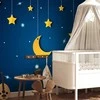 Artgeist Fototapetas - Skyline - night sky landscape with stars and moon for children