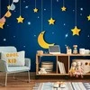 Artgeist Fototapetas - Skyline - night sky landscape with stars and moon for children