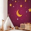 Artgeist Fototapetas - Skyline - violet night sky landscape with stars for children