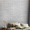 Artgeist Fototapetas - Snow Brick - Pattern Imitating a Brick Wall in Baltas