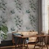 Artgeist Fototapetas - Statue of nature - plant motif with žalias leaves with pilkas patterns
